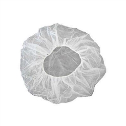 In-House Brand Latex Free Disposable 21" White Bouffant Caps Hairnets - 1000ct