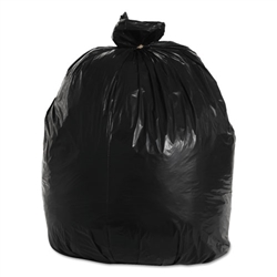 30 - 33 Gallon Black Trash Bags - 33" Wide x 39" Long 1-MIL - Flat Packed - 100 Bags