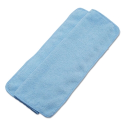 Boardwalk Washable Blue Microfiber Cleaning Cloths 16" x 16" - 24 Pack