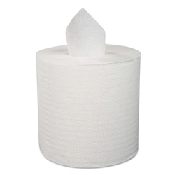 Boardwalk Center-Pull Paper Hand Towels 2-Ply White 7 7/8" x 10" 6 Rolls x 500' x 600 Sheets