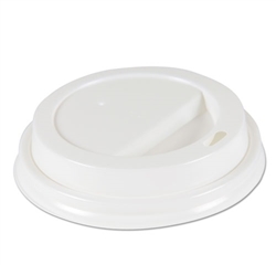 White Dome Lids Fits our 8 Ounce House Brand Paper Hot Cups - 1000ct