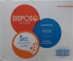 Disposo-Ware Plastic Translucent Cold Cups 5 Ounce 2500ct
