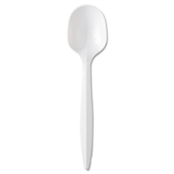 Medium Weight Polypropylene Cutlery Utensils Economical Plastic SOUP Spoons 1000ct