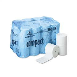 GEORGIA PACIFIC Compact Coreless 2-Ply Toilet Tissue Paper 4 1/20" x 3 17/20" - 36 Rolls x 1000 Sheets