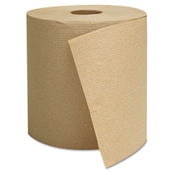 In-House Brand Economy Natural Brown Hardwound Paper Hard Roll Hand Towels 8" x 6 Rolls x 800' Each