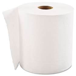 In-House Brand Economy White Hardwound Paper Hard Roll Hand Towels 8" x 6 Rolls x 800' Each