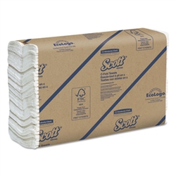 ScottÂ® Premium White C-Fold Paper Hand Towels 12 x 200ct - 2400ct