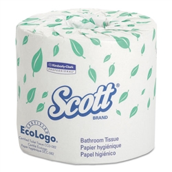 SCOTT 2-Ply Premium Toilet Tissue Paper Rolls 4 3/5" x 4 1/10" - 80 x 550