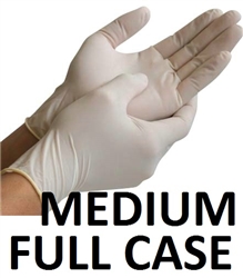 In-House Brand Disposable Powder Free LATEX Gloves 10 x 100ct MEDIUM
