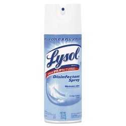 Lysol Aerosol Disinfectant Spray Crisp Linen Scent 12 x 12.5oz