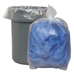 50 - 55 - 56 - 60 Gallon Super Extra Heavy CLEAR Trash Bags - 38