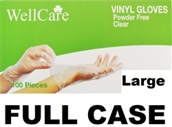 In House Brand Disposable Powder Free Vinyl Gloves 10 x 100ct LARGE