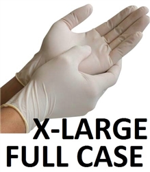 In-House Brand Disposable Powder Free LATEX Gloves 10 x 100ct X-LARGE