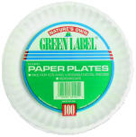 In-House Brand Uncoated White Paper Plates 6